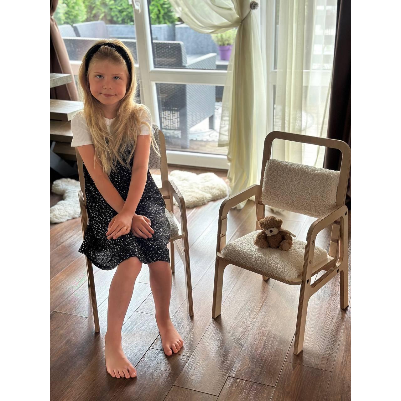 Adjustable Children Chair Luula - Vanilla Lamb