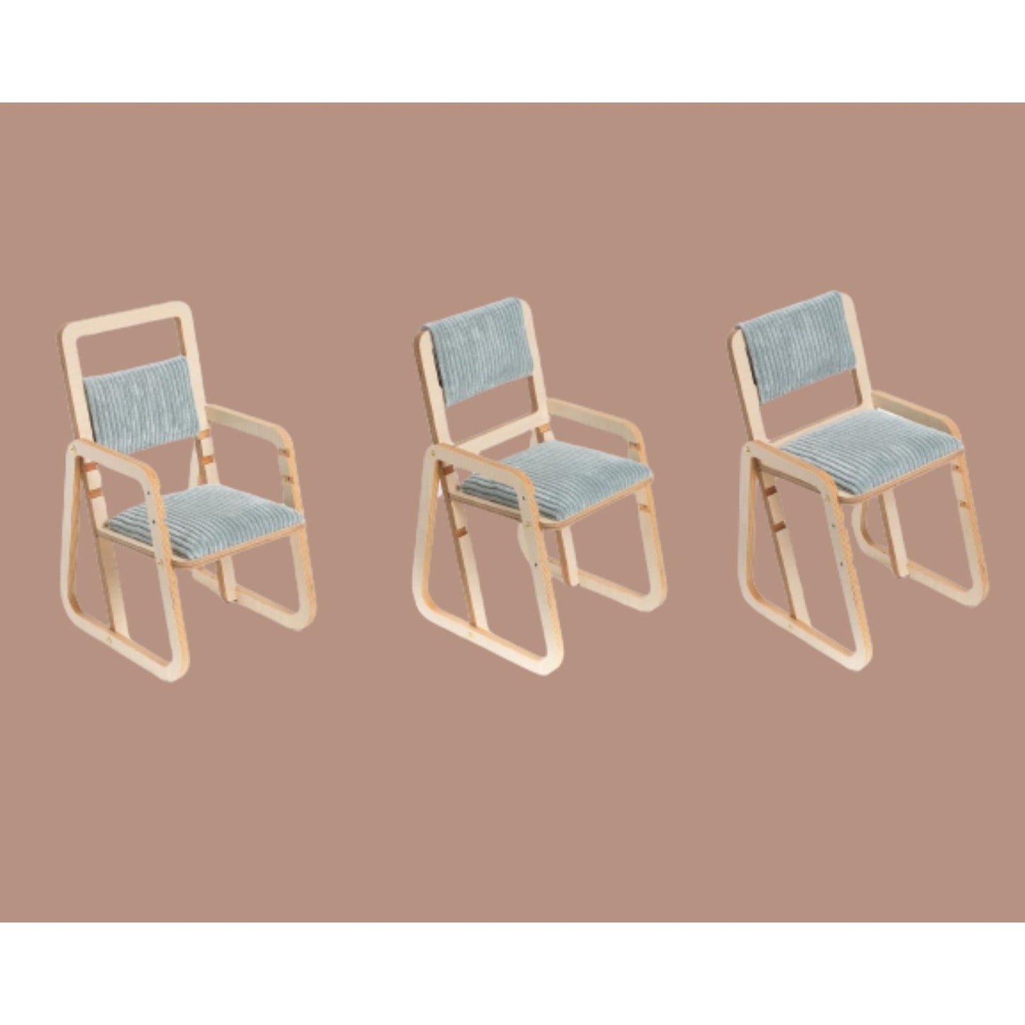 Adjustable Children Montessori Table and Chair Set Julle - Mint Green
