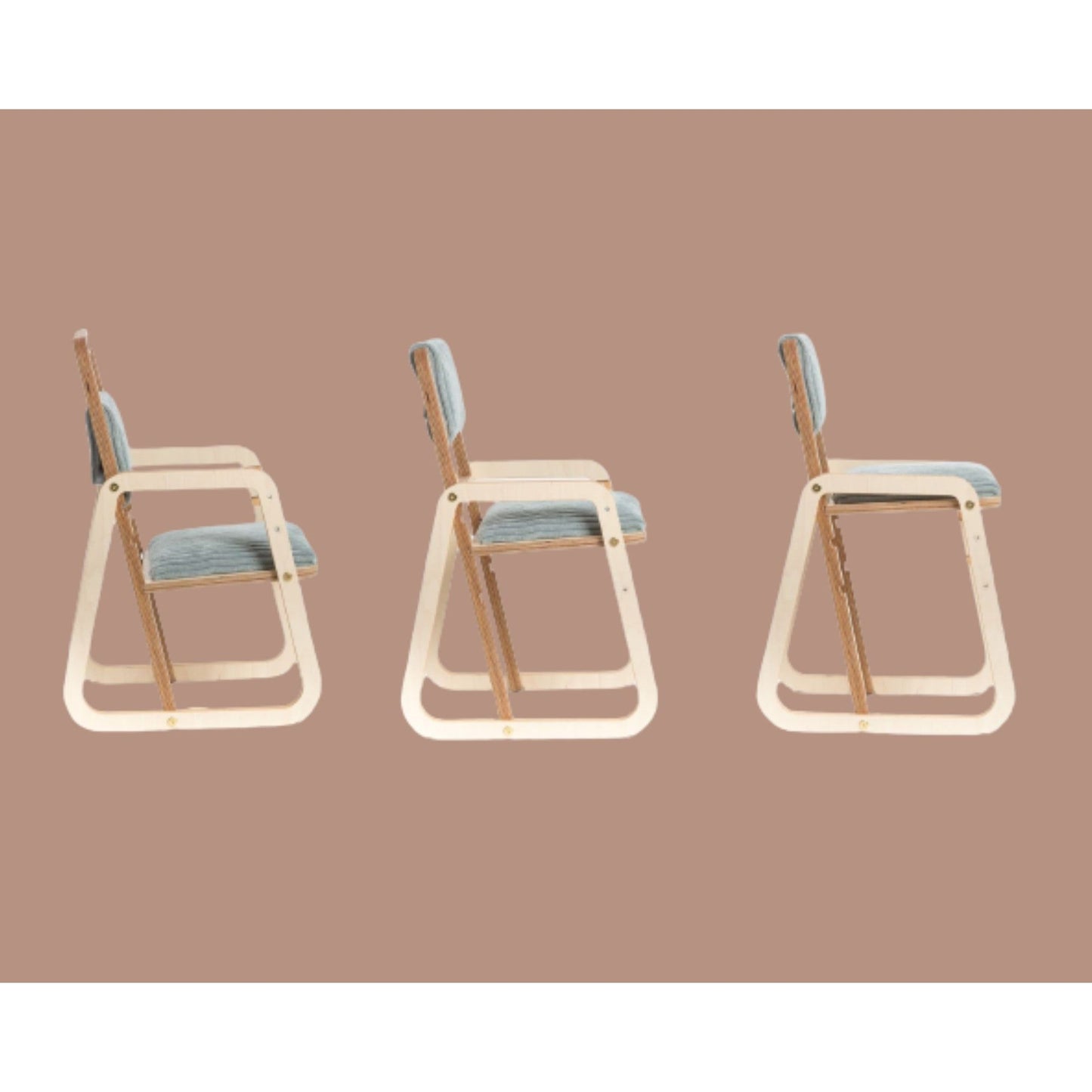Adjustable Children Montessori Table and Chair Set Julle - Mint Green