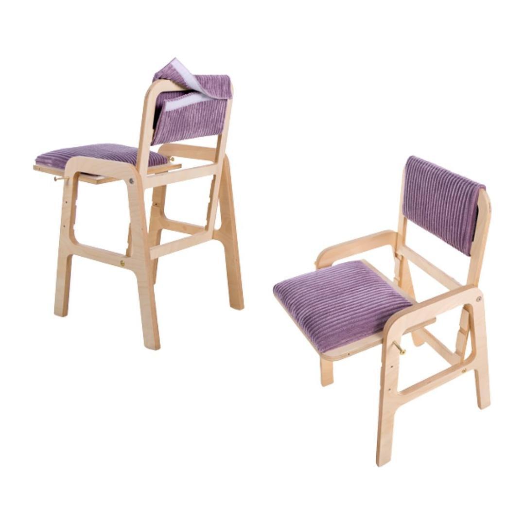 Adjustable Children Montessori Table and Chair Set Luula - Cannon Pink