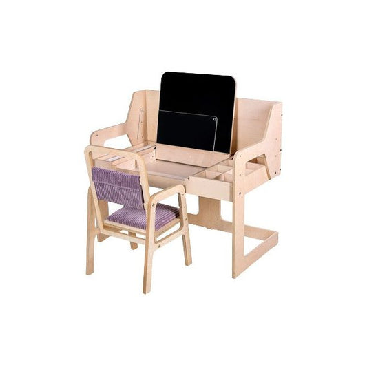 Adjustable Children Montessori Table and Chair Set Luula - Cannon Pink