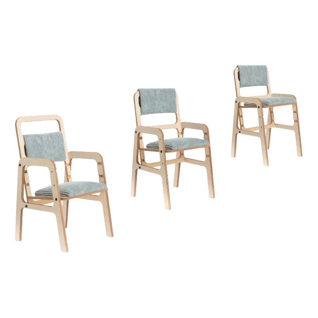 Adjustable Children Montessori Table and Chair Set Luula - Mint Green