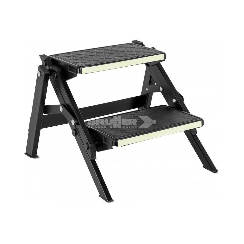 Brunner kokoontaittuva tupla-astin Ruckstep Black Fluo | 7225149N.C03 | 8022068088426 | Kotikauppa | Brunner