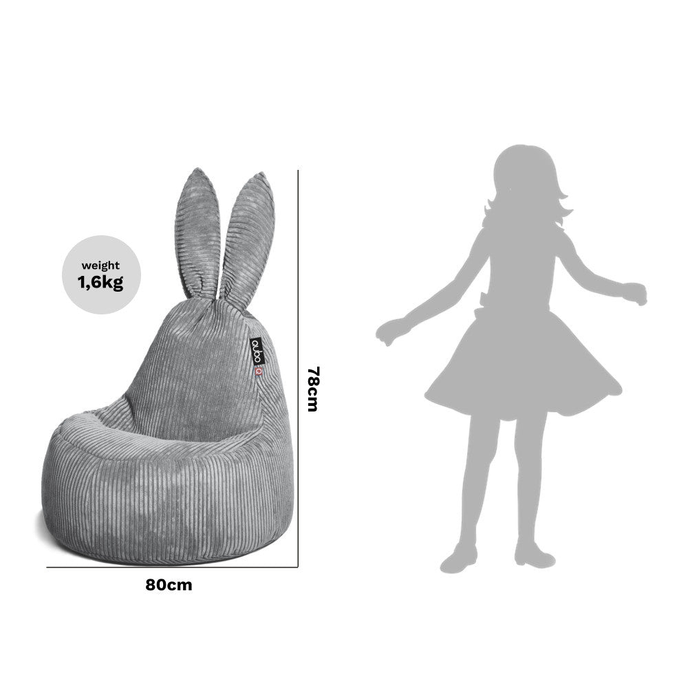 Säkkituoli Qubo™ Baby Rabbit Strawberry POP FIT