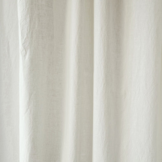 Pimentävä pellavaverho (tankoon) - Luonnonvalkoinen- 2 kpl Setti - Linen Tales