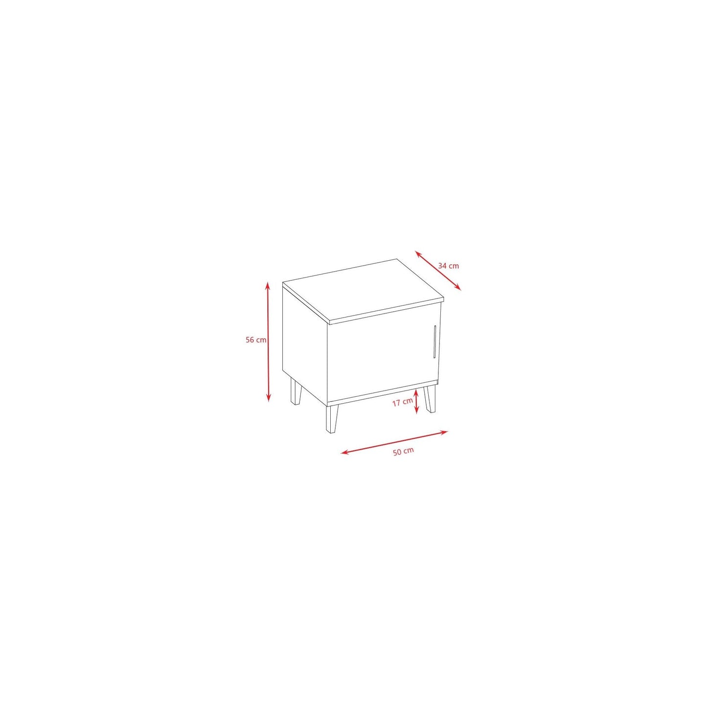 Bedside Table Kubi - Cashmere