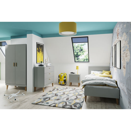 Bedside Table Kubi - Grey