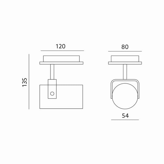 Spottikattolamppu VENICE B-1L 1xGU10 musta JVS