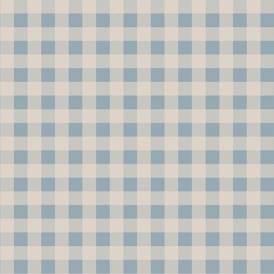 Check Minimini Blue Cream Wallpaper