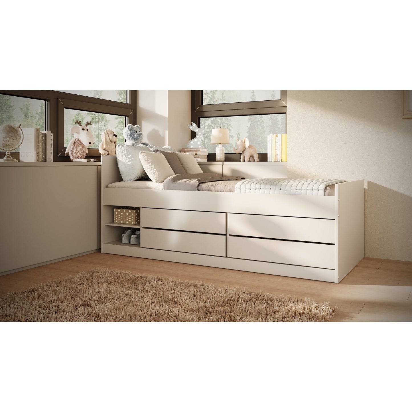 Children's Bed Leon - White