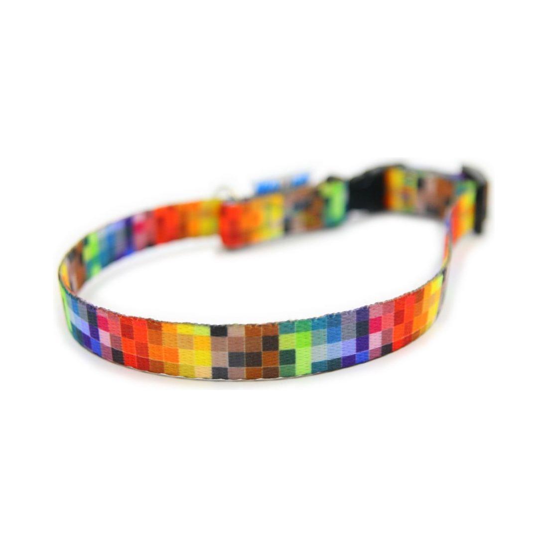 Collar With A Plastic Buckle - Pixels