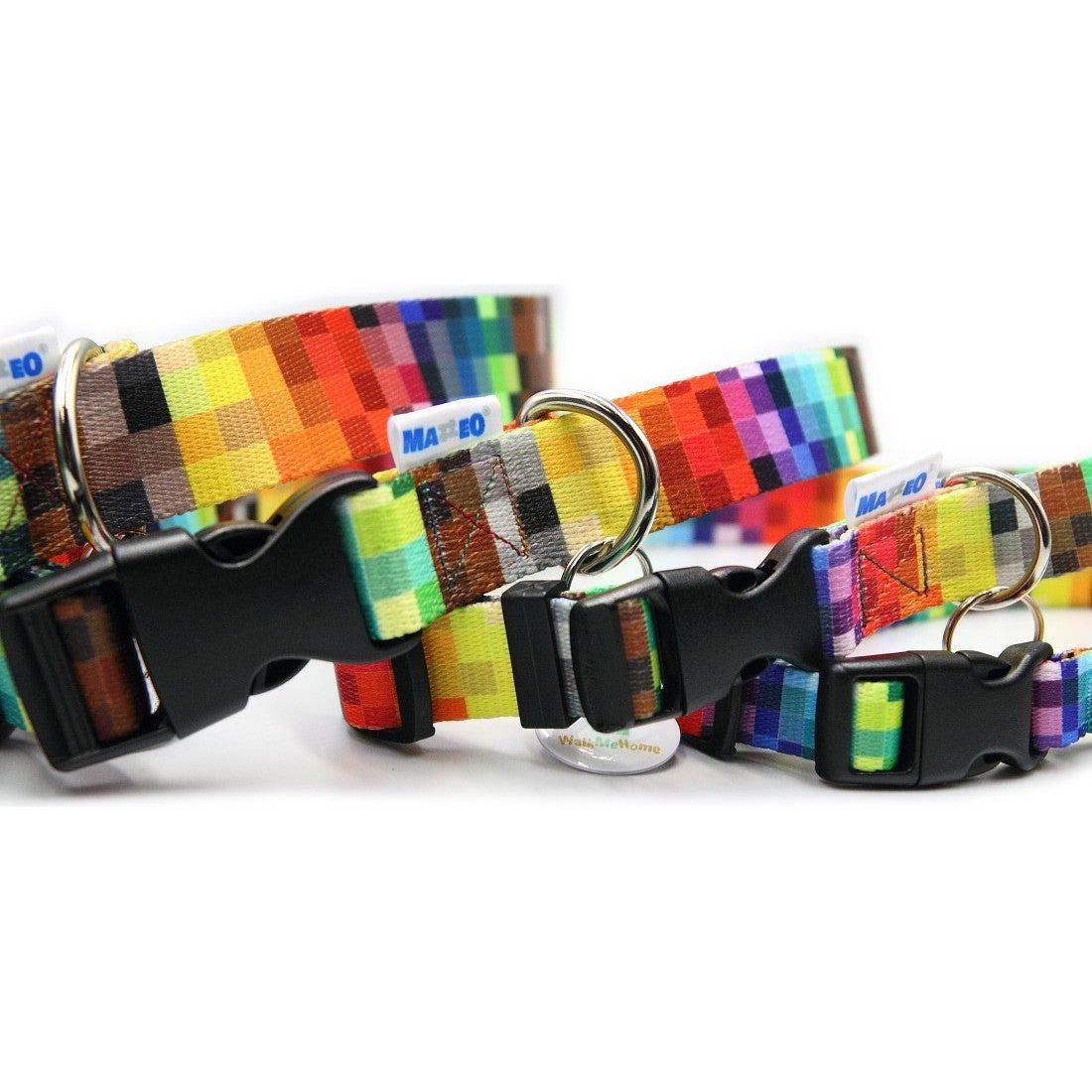 Collar With A Plastic Buckle - Pixels
