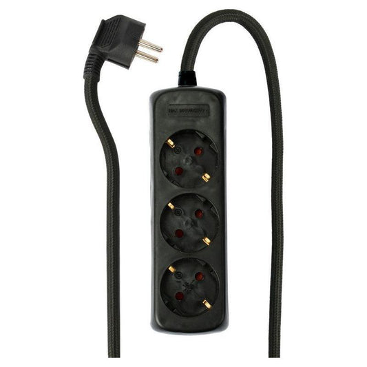 Jatkojohto 1-vaihe OPAL  3-OS MAAD 2M MUSTA KANGAS | 2433050 | 6438056133146 | Kotikauppa | OPAL