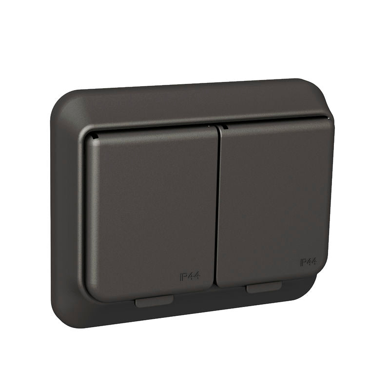 Pistorasia Schneider Electric Exxact 2S/16A/IP44 UPR 2X ANT-2530033