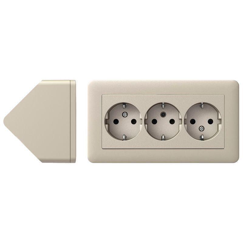 Pistorasia Schneider Electric Exxact Kulma-asennettava, Metalli-2400444