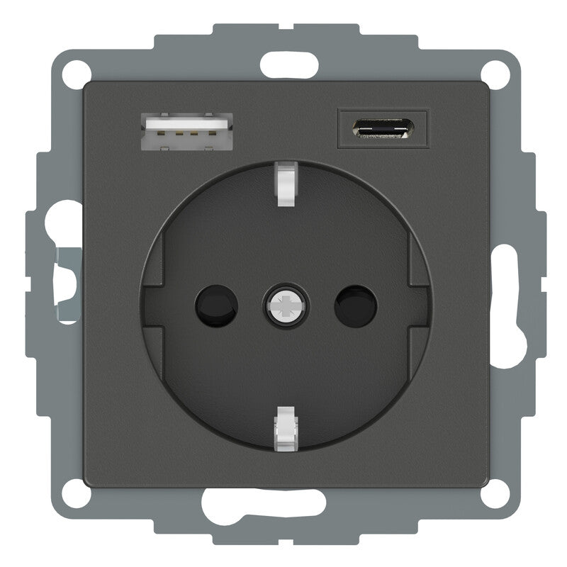 Pistorasia + USB Schneider Electric Exxact 1-PR + 2xUSB lat. A+C 3A ANT-3606489905842