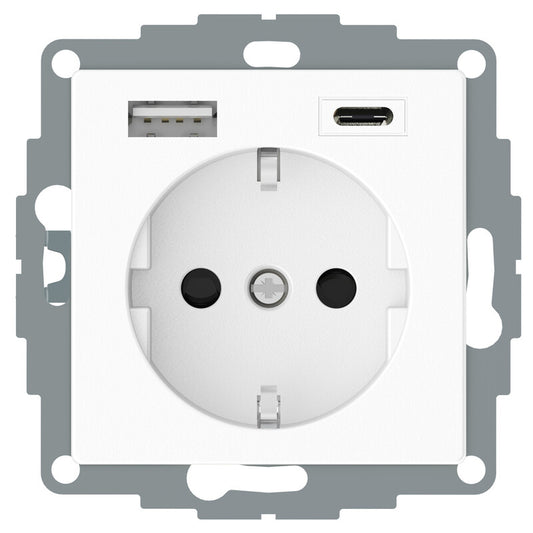 Pistorasia + USB Schneider Electric Exxact 1-PR + 2xUSB lat. A+C 3A VAL-3606489905835