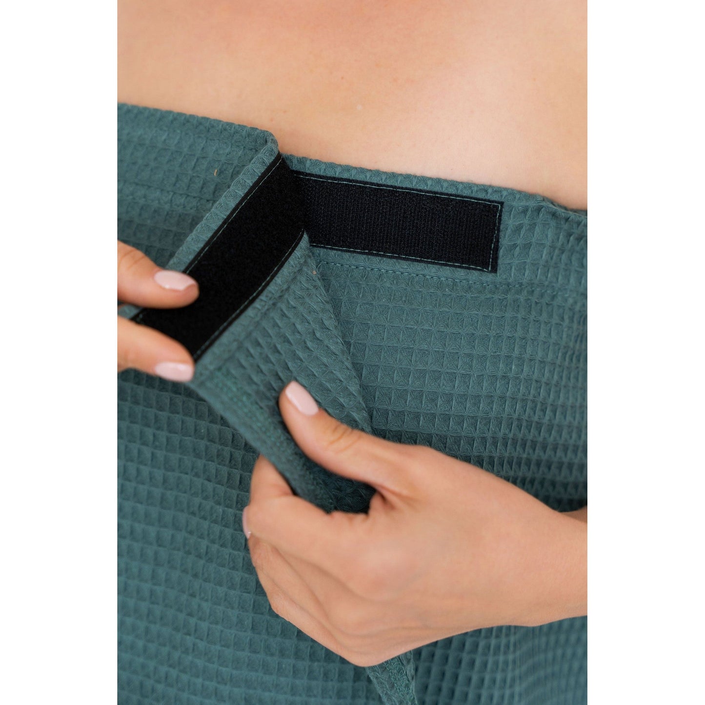 Cotton Waffle Sauna Wrap With Velcro
