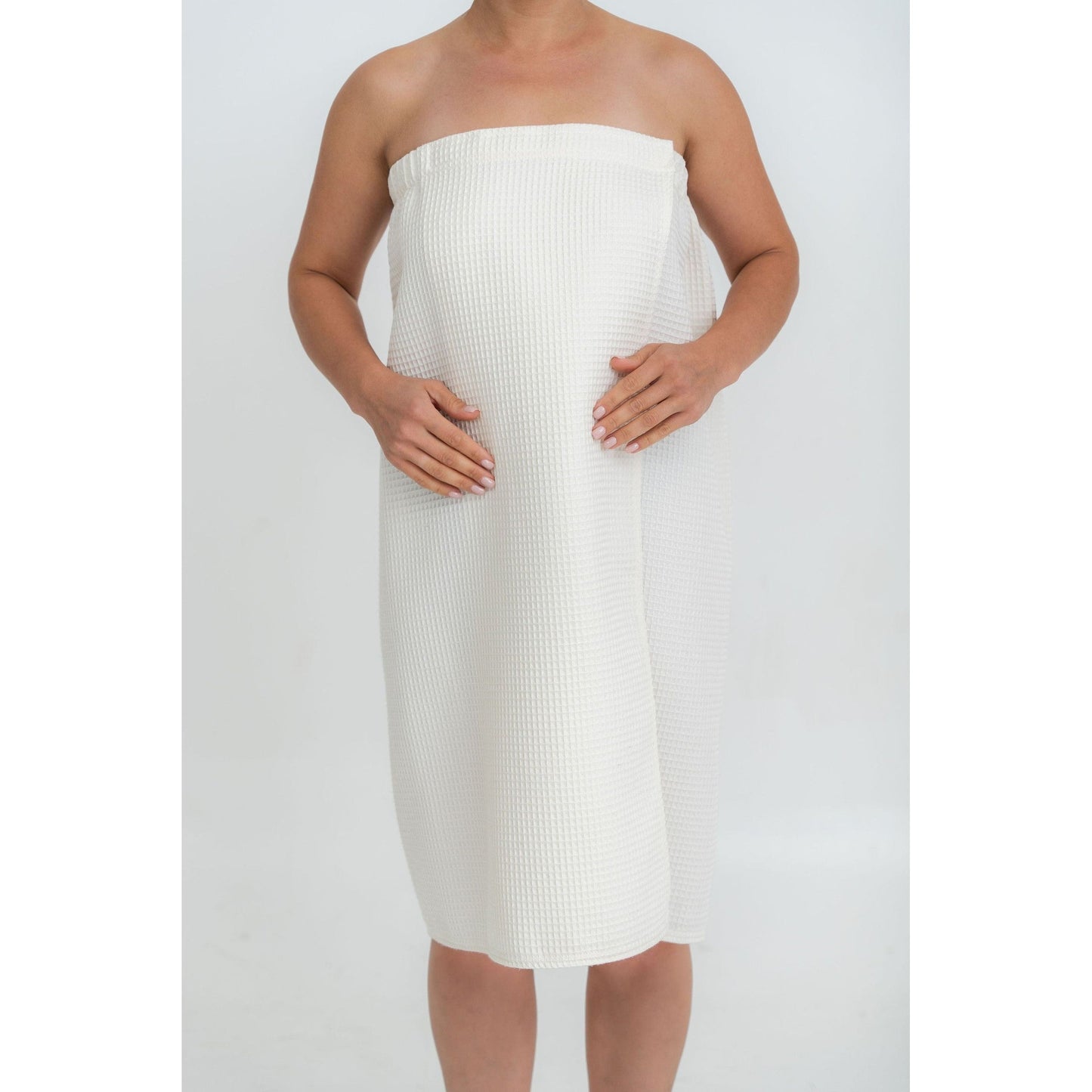 Cotton Waffle Sauna Wrap With Velcro