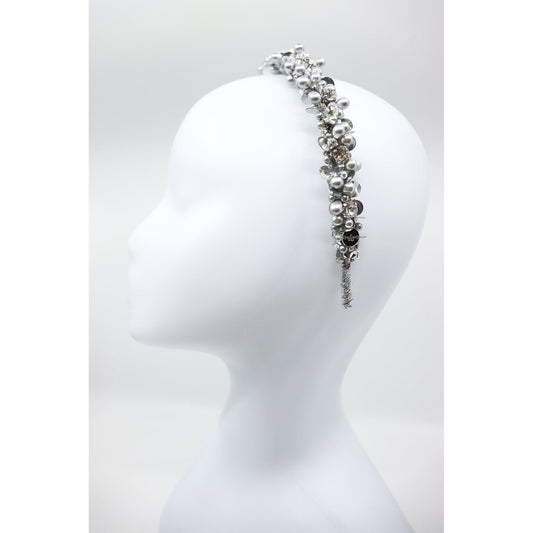 Headband Selena with Crystals and Pearls