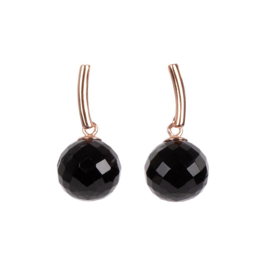 DayCharm Onyx Earrings - Rose Gold and Silver