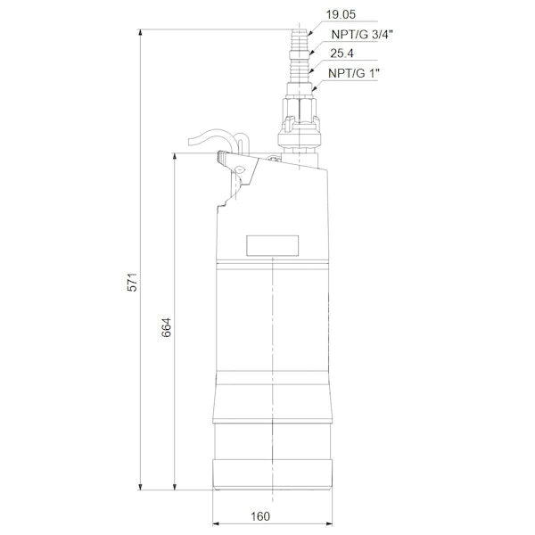 AVOKAIVOPUMPPU GRUNDFOS SBA 3-45 A