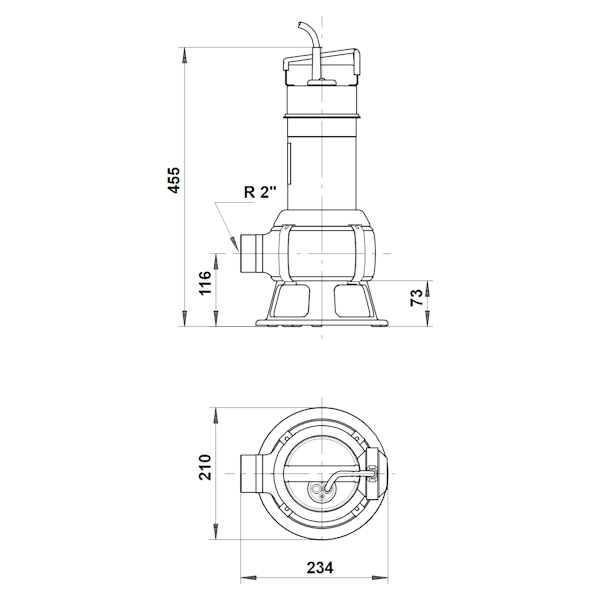 TYHJENNYSPUMPPU GRUNDFOS AP35B.50.08.3