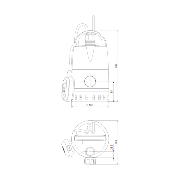 TYHJENNYSPUMPPU GRUNDFOS CC5M-1 1-V EI VIPPAA