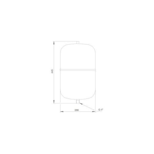 KALVOPAINESÄILIÖ GRUNDFOS GT-H-24 PN10 G1 V