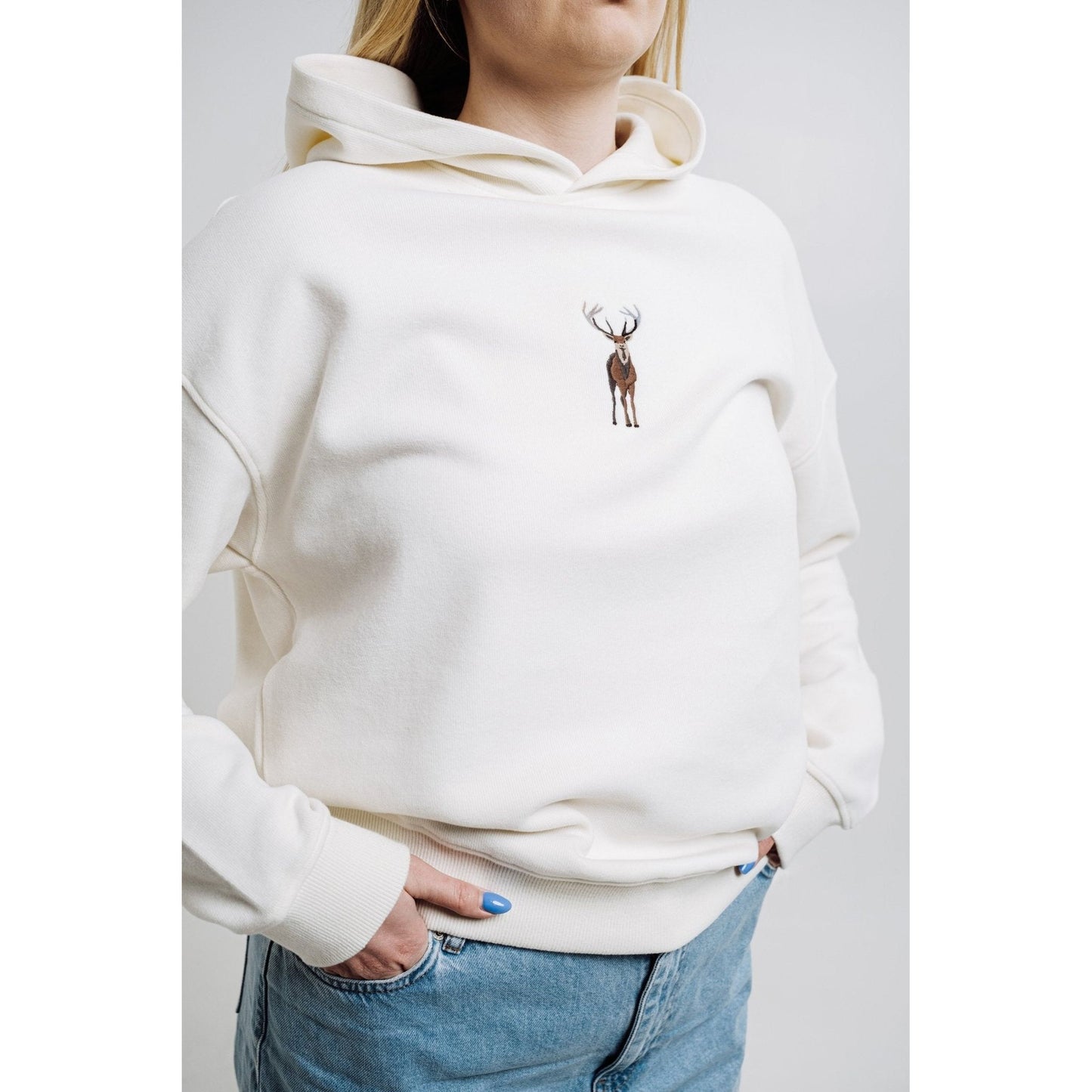 Deer Hoodie - Cream