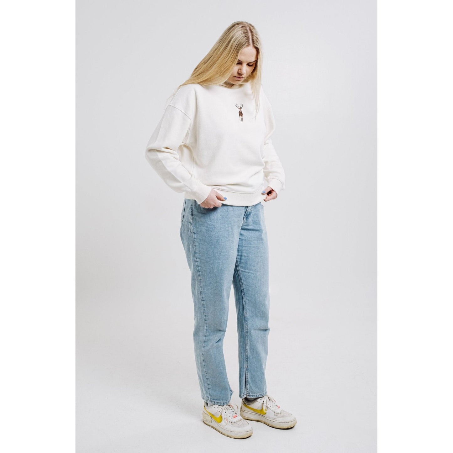 Deer Hoodie - Cream