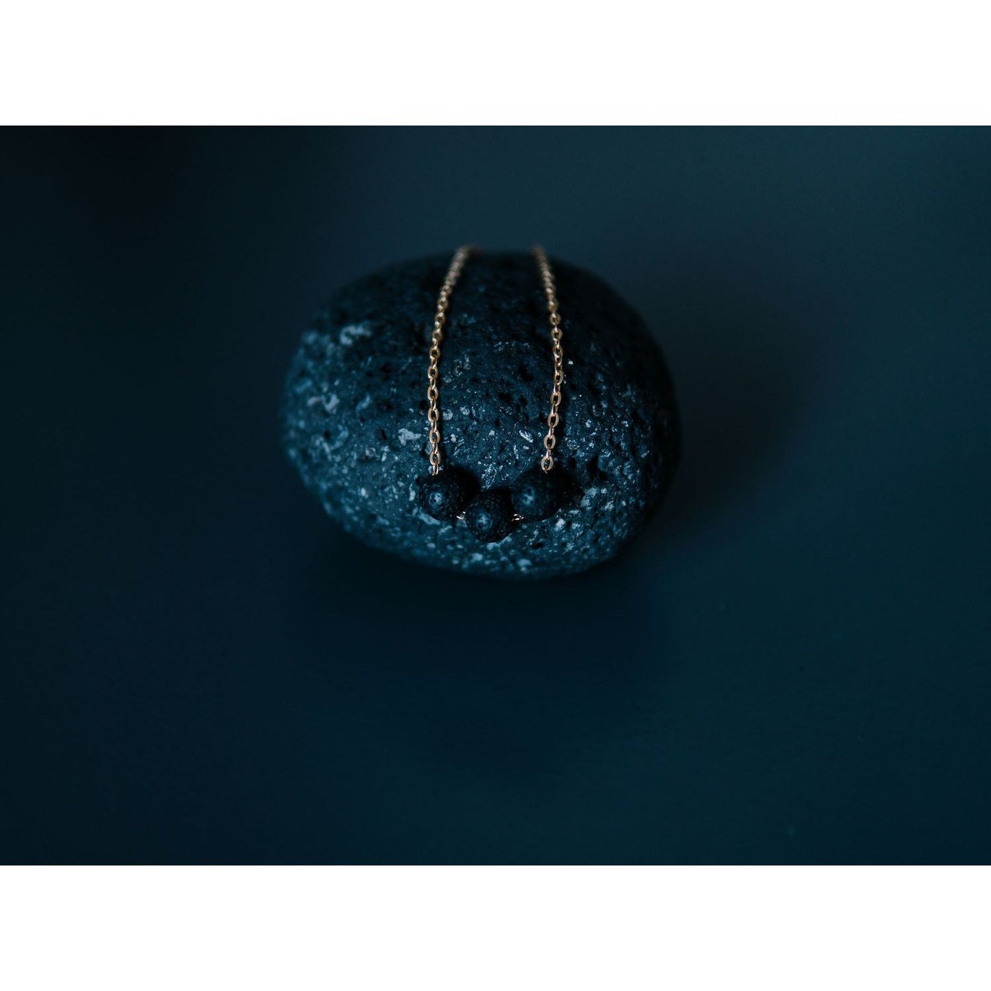Diffuser Necklace with 3 Lava Beads