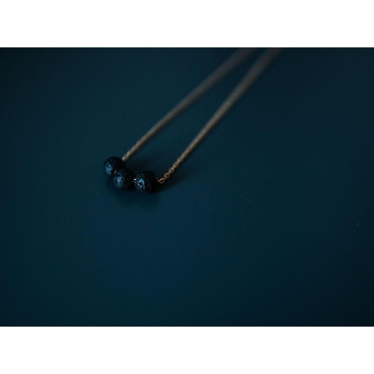 Diffuser Necklace with 3 Lava Beads