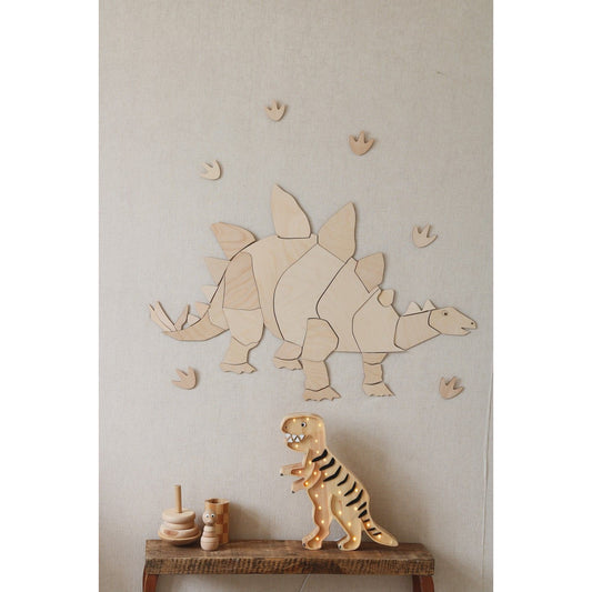 Dinosaur Stegosaurus - Wooden Wall Decoration