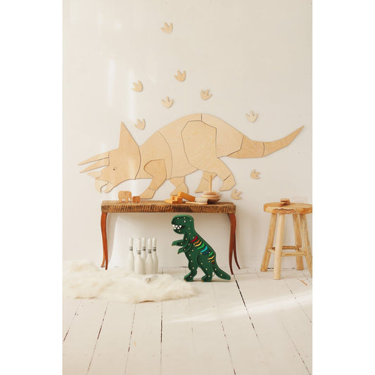 Dinosaur Triceratops – Wooden Wall Decoration