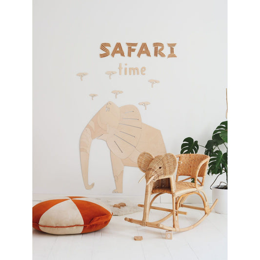 Safari Elephant – Wooden Wall Decoration