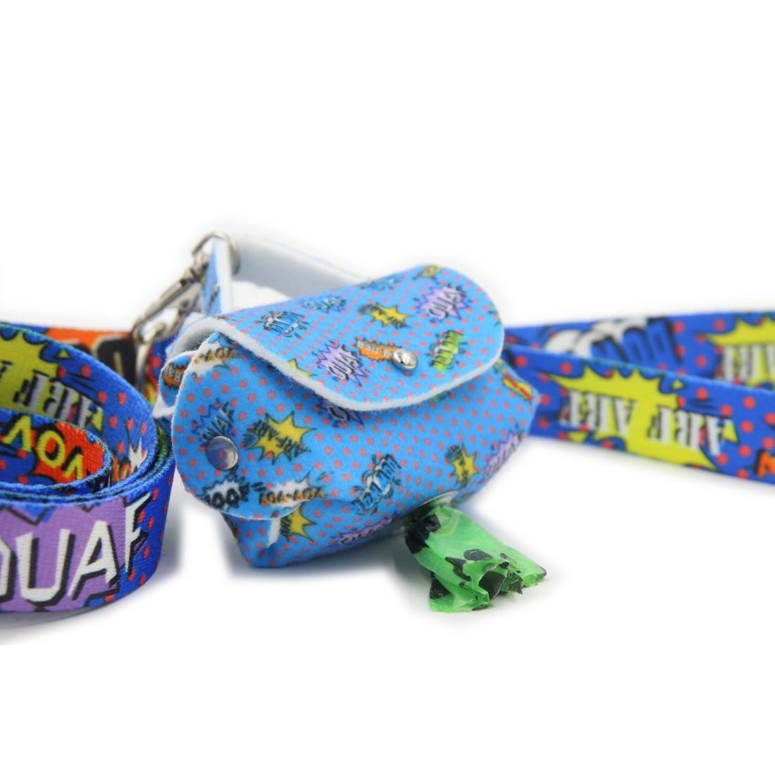 Dog Waste Bag Dispenser - Blue Graffiti
