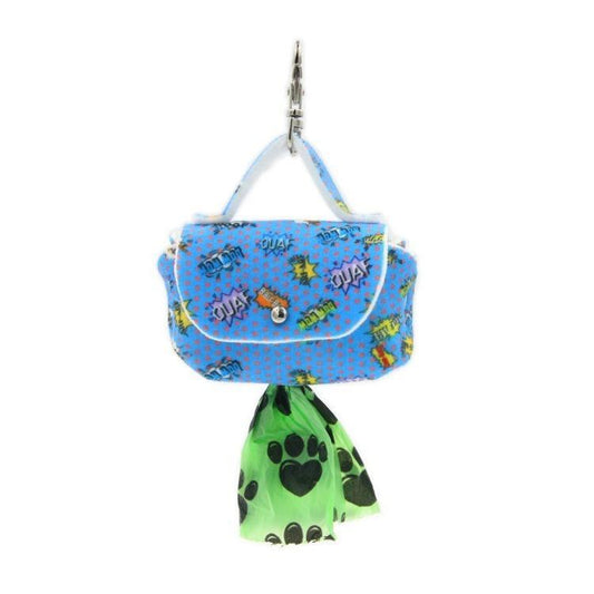 Dog Waste Bag Dispenser - Blue Graffiti