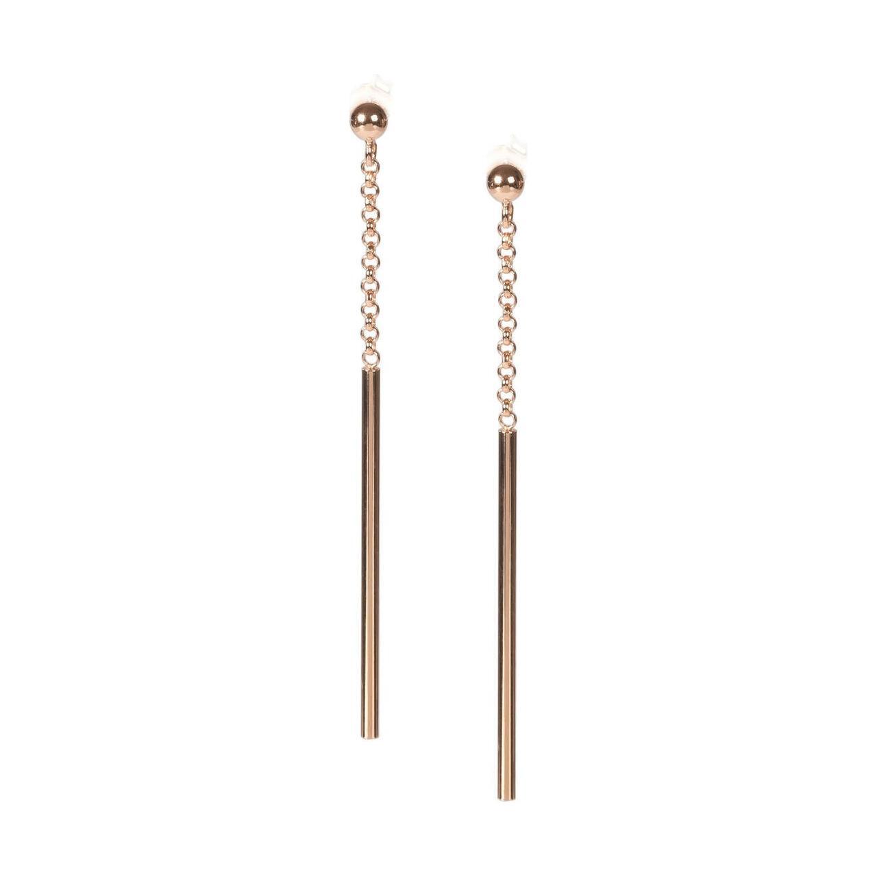 Dots Fixed Earrings - Rose Gold and Silver