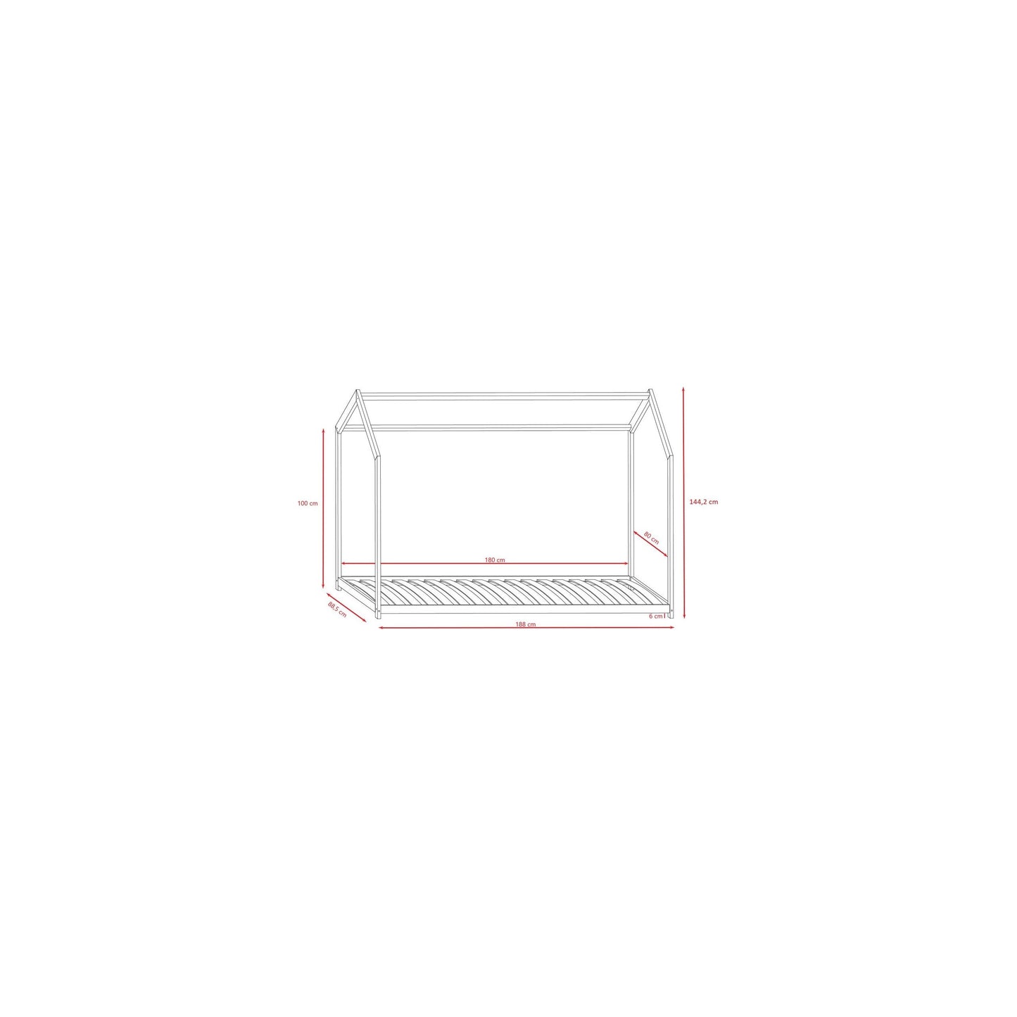 House Bed Bella - White