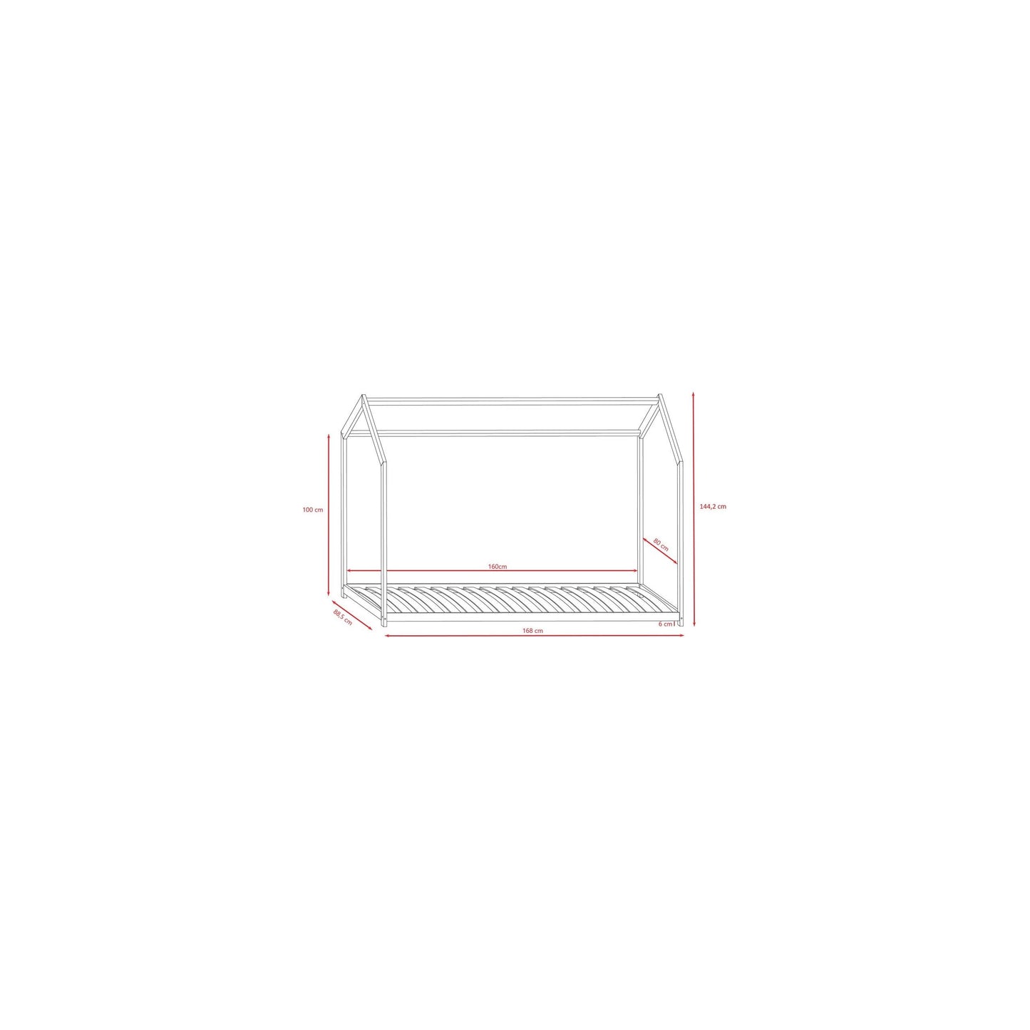 House Bed Bella - White