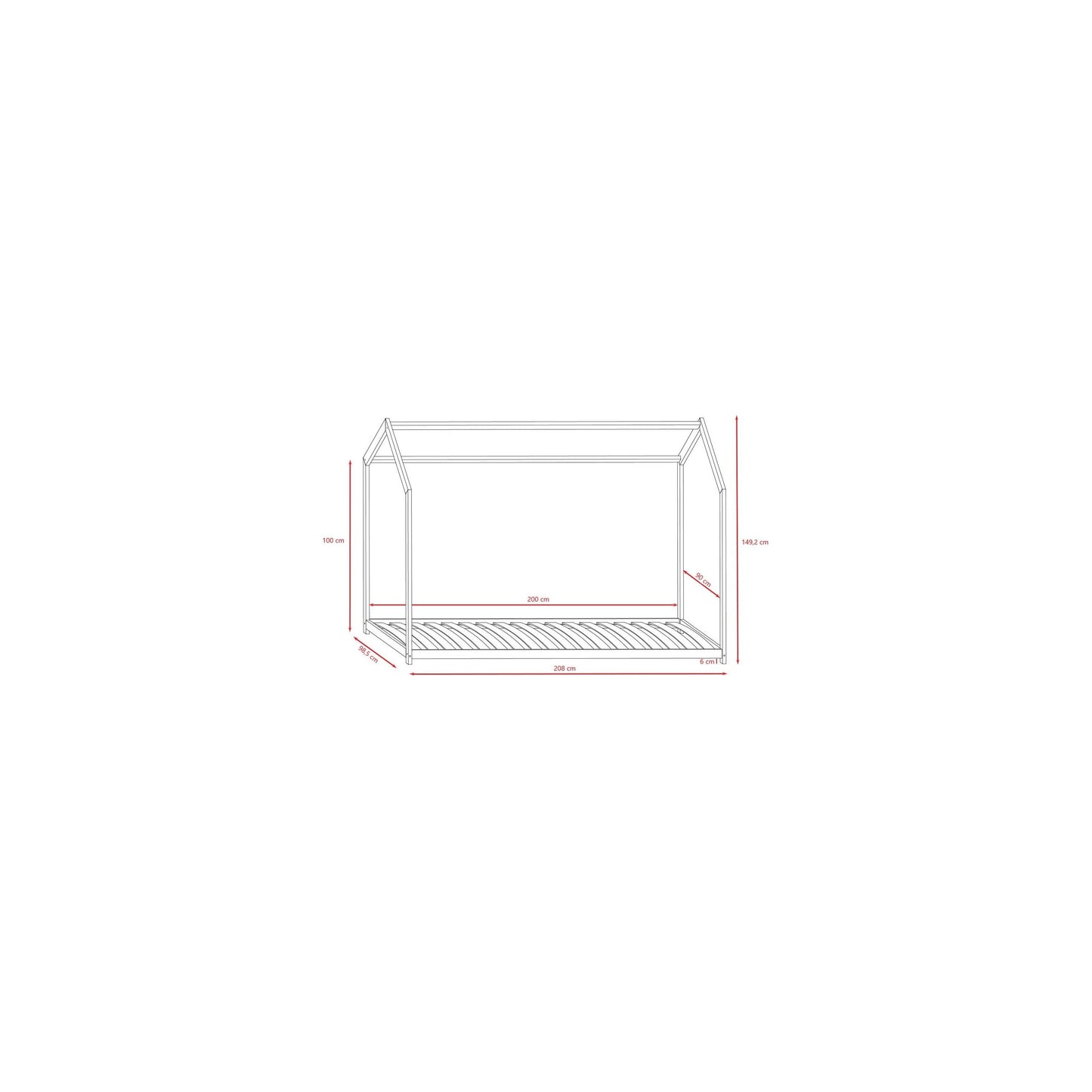 House Bed Bella - White