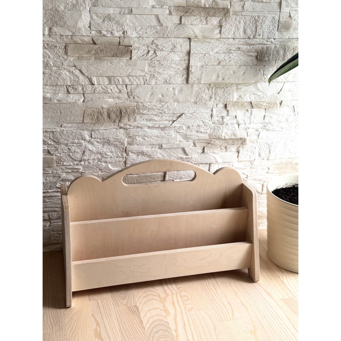 Montessori Double Sided Wooden Book Display For Kids