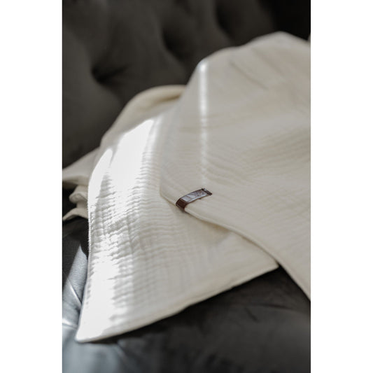 Soft Muslin Cotton Blanket - Ivory White