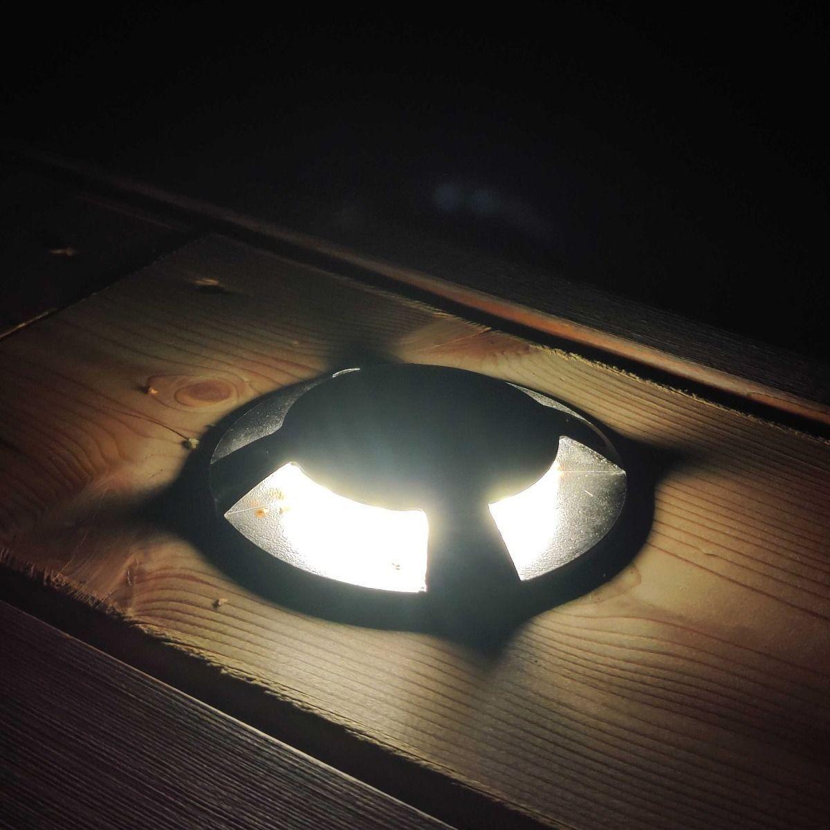 LED laiturivalaisin Marina IV, 1,5W 24V IP67 4000K, Musta alumiini