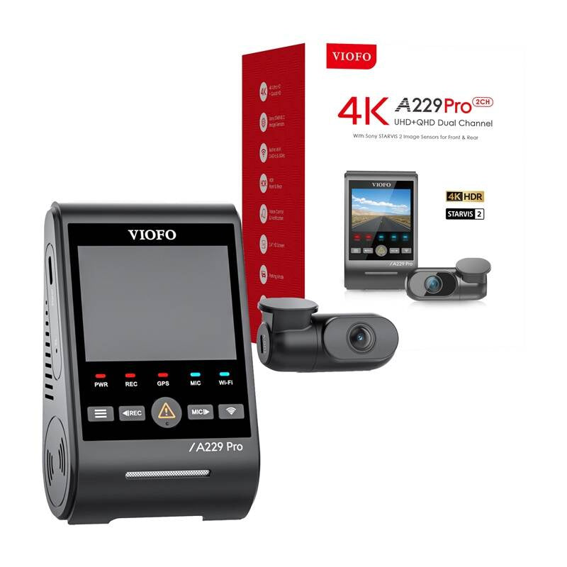 Kojelautakamera VIOFO A229 PRO 2CH 4K + 2K WiFi | 074765 | 6972147073299 | Kotikauppa | Viofo