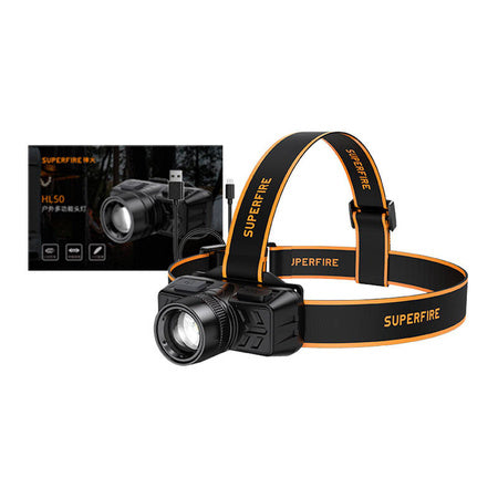Otsalamppu Superfire HL50, 150lm, USB