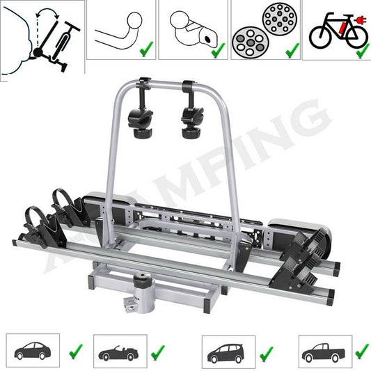 AHAKA AHIRO2 vetokoukun pyöräteline- Kahdelle pyörälle