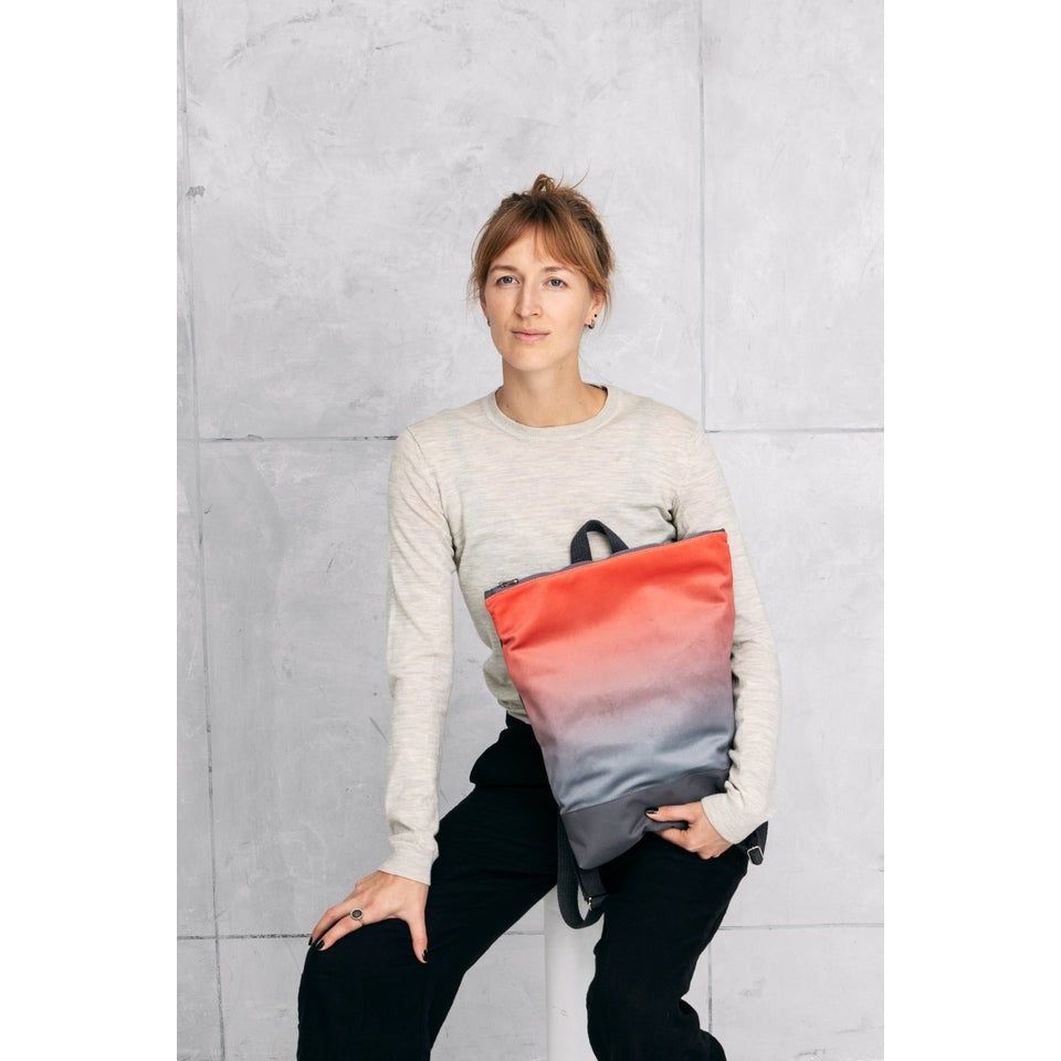 Faux Leather Backpack - Salmon