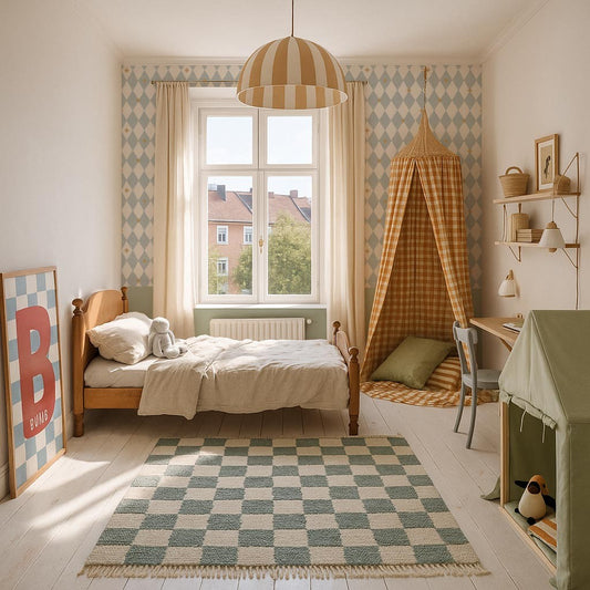 French Diamonds With Stars Wallpaper